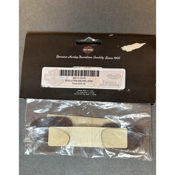 NOS Genuine Harley Davidson Goggle Streamline Lenses Clear & Smoke Replacement - Picture 4 of 6